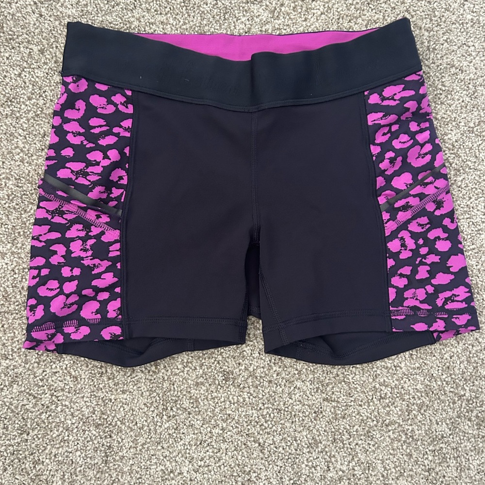 Lululemon Athletica Black and Pink Athletic Shorts